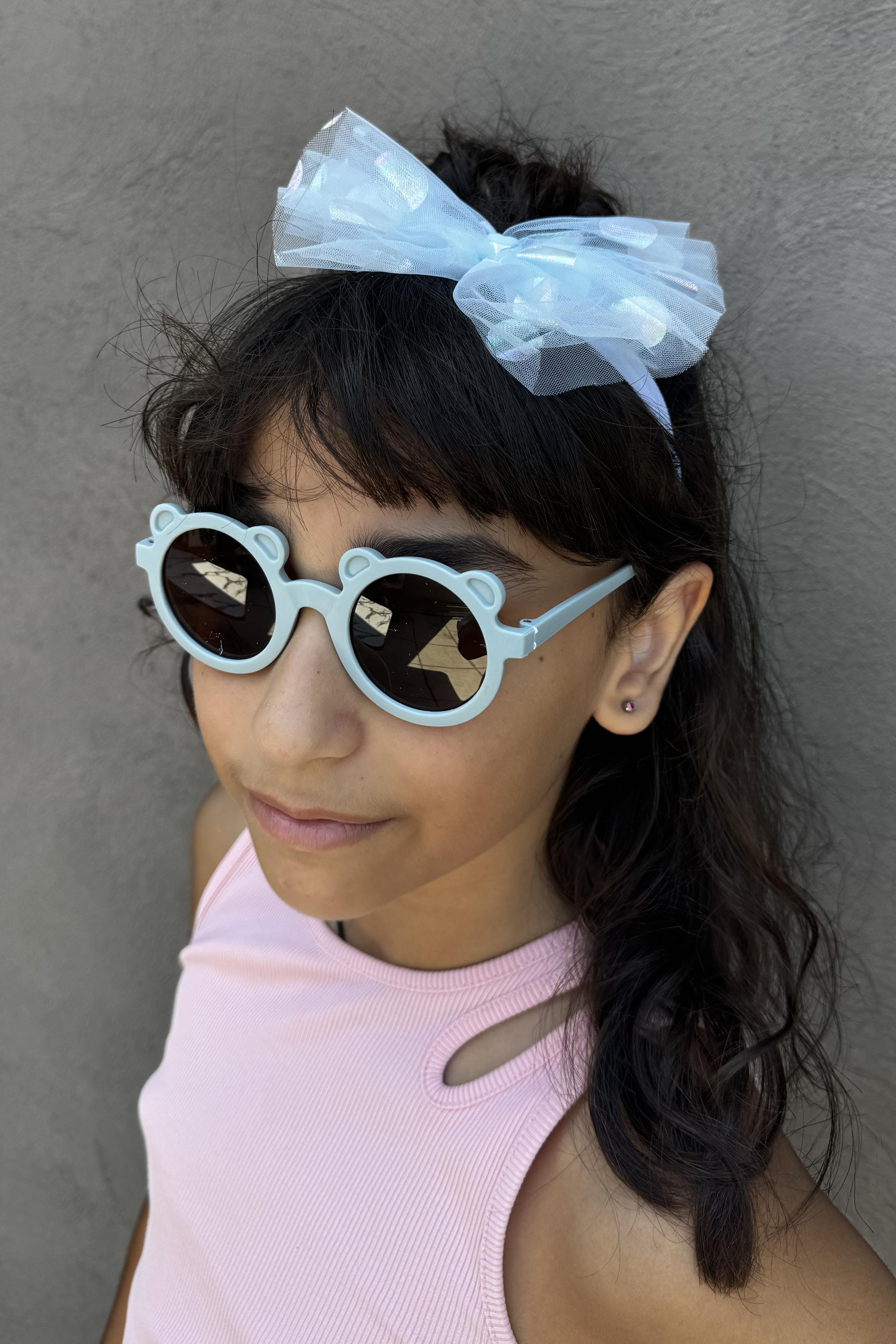 Mavi Renk Çocuk Gözlük Ve Bandana Set