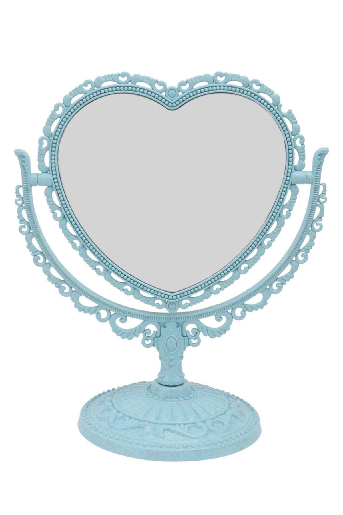 Mavi Renk Kalp Şeklinde Dönebilen Masa Ayanası