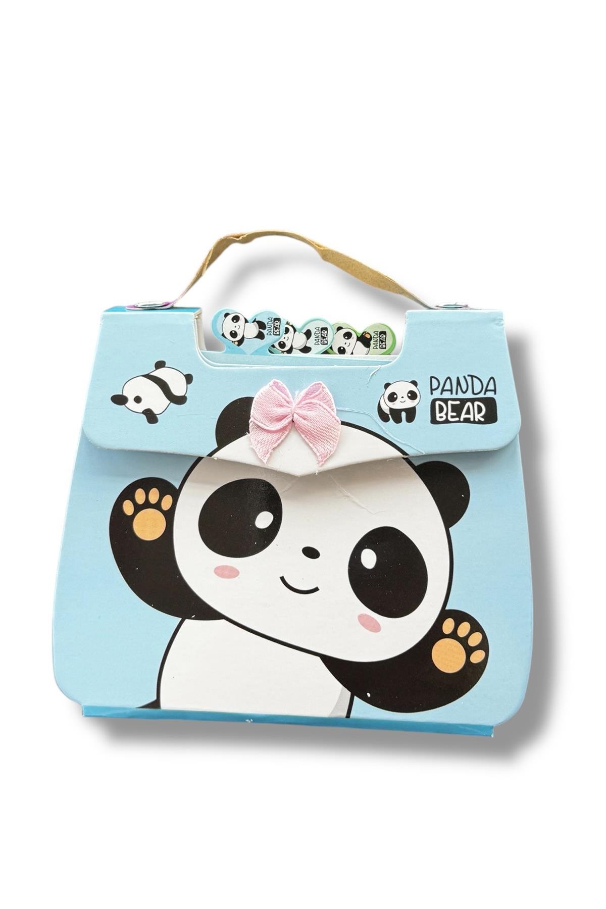 Mavi Renk Panda Figürlü Not Defteri