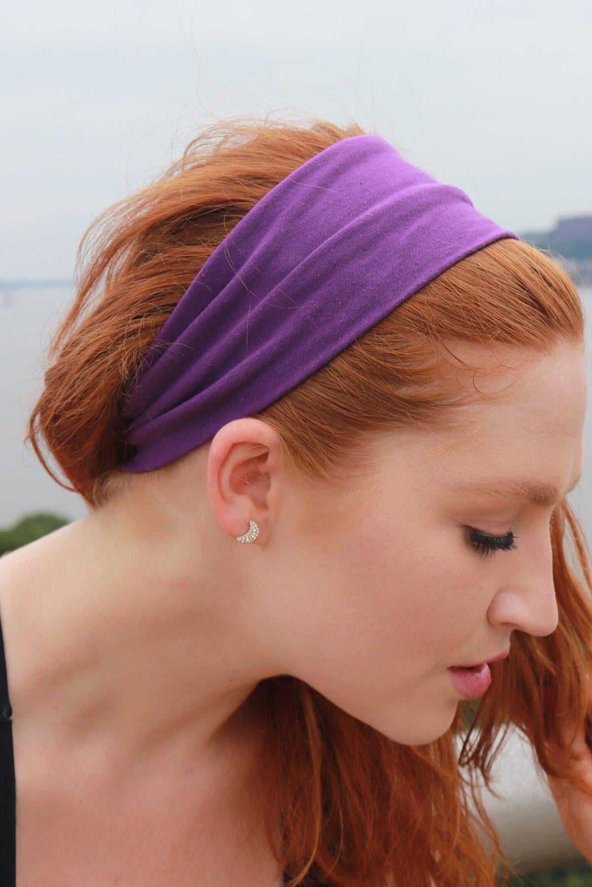 Takıştır Bijuteri Online | Mor Renk Geniş Saç Bandı
