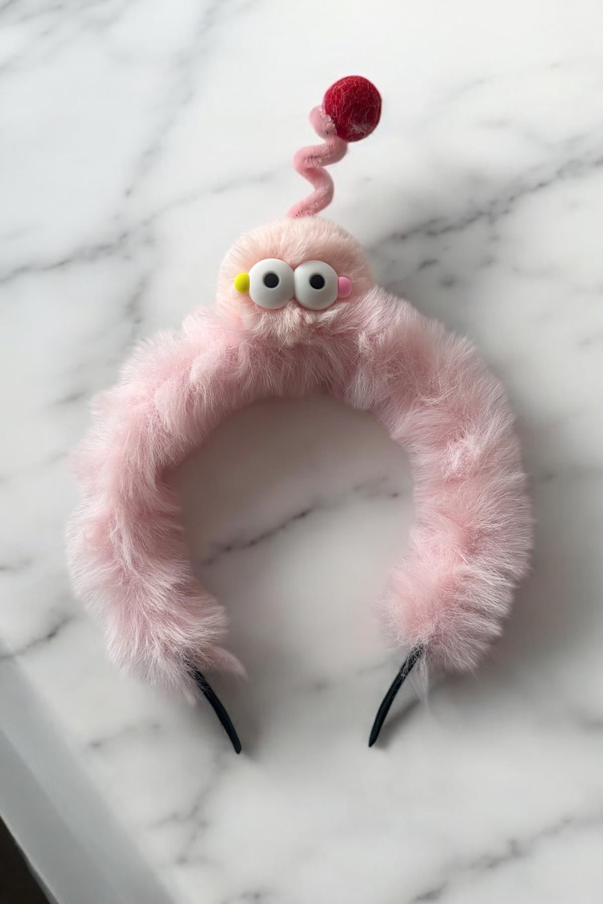 Pembe Renk Canavar Figürlü Çocuk Taç 