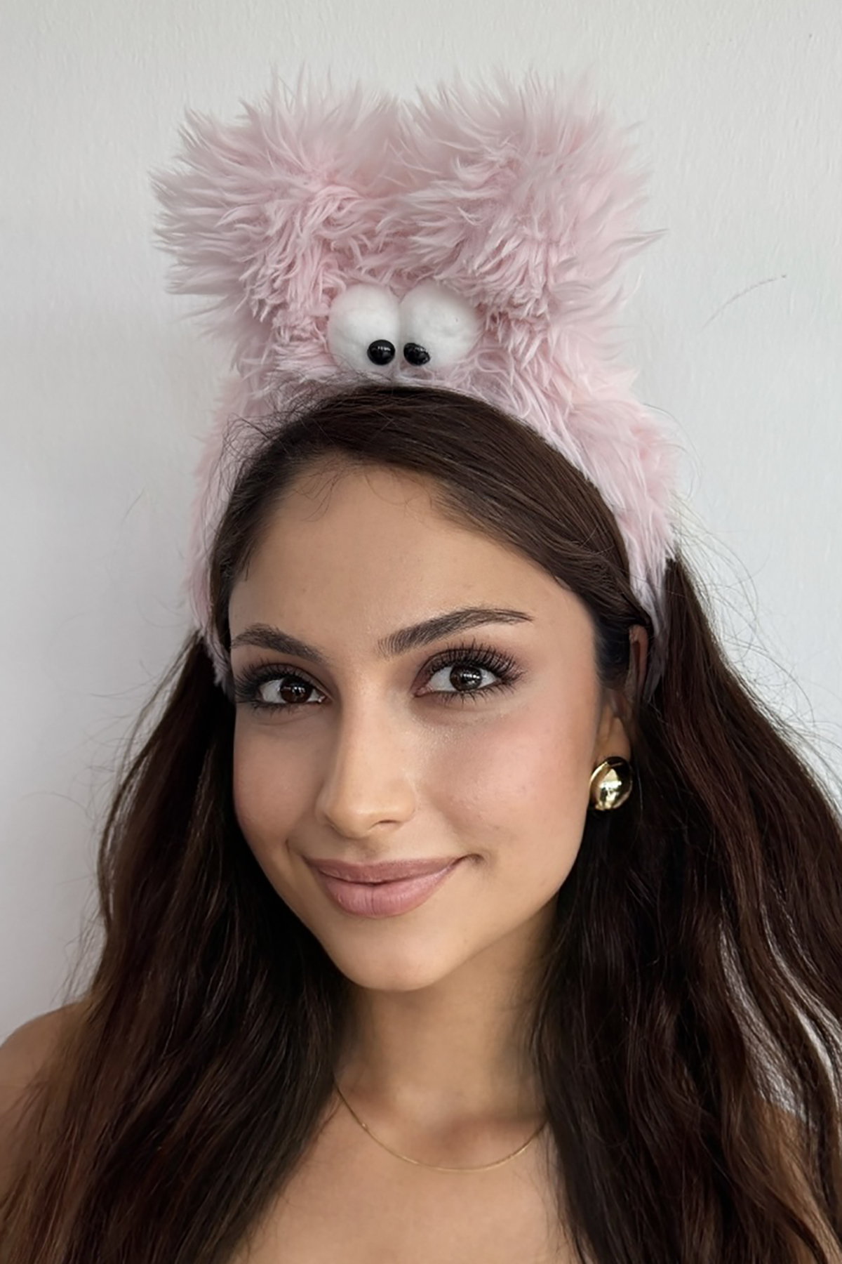 Pembe Renk Canavar Figürlü Peluş Taç