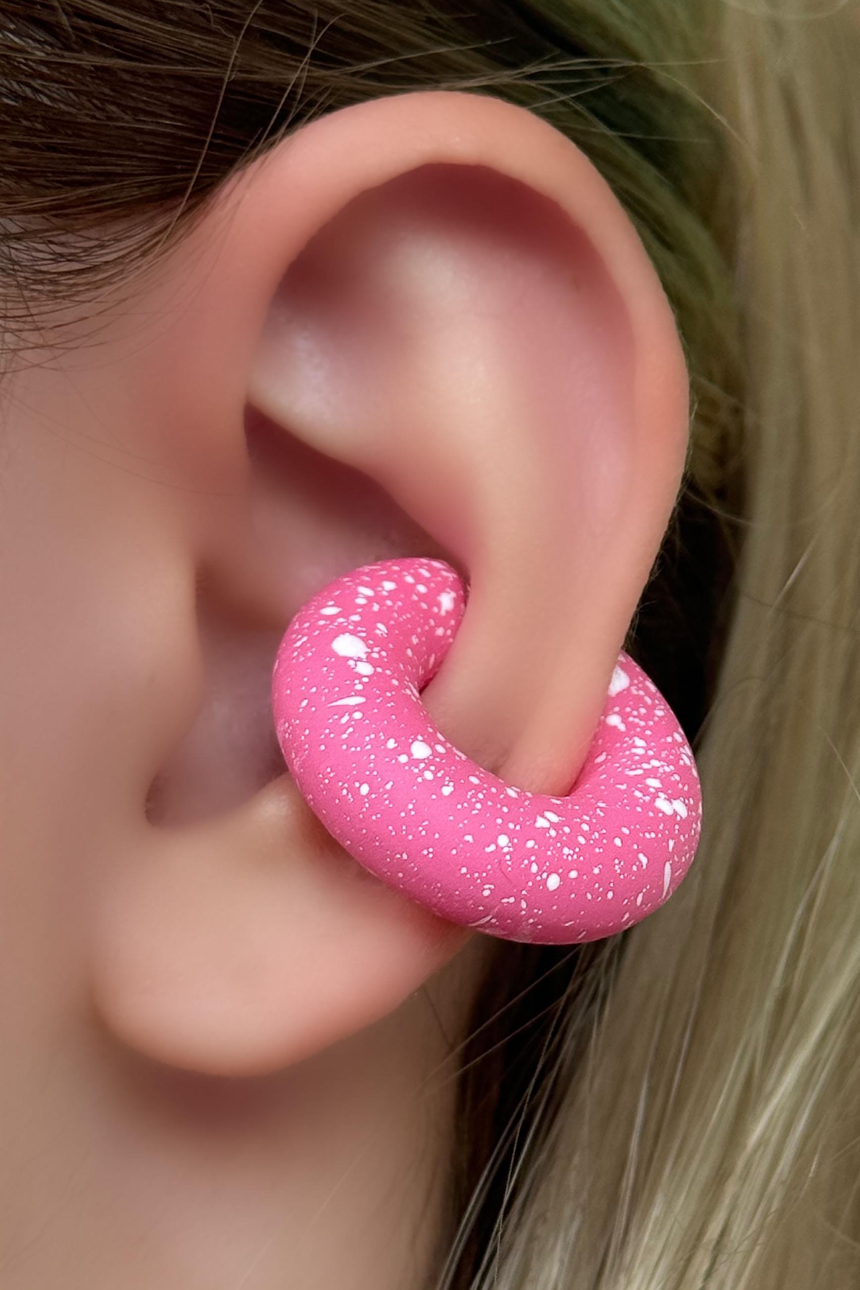 Pembe Renk Ear Cuff Küpe (Çift)
