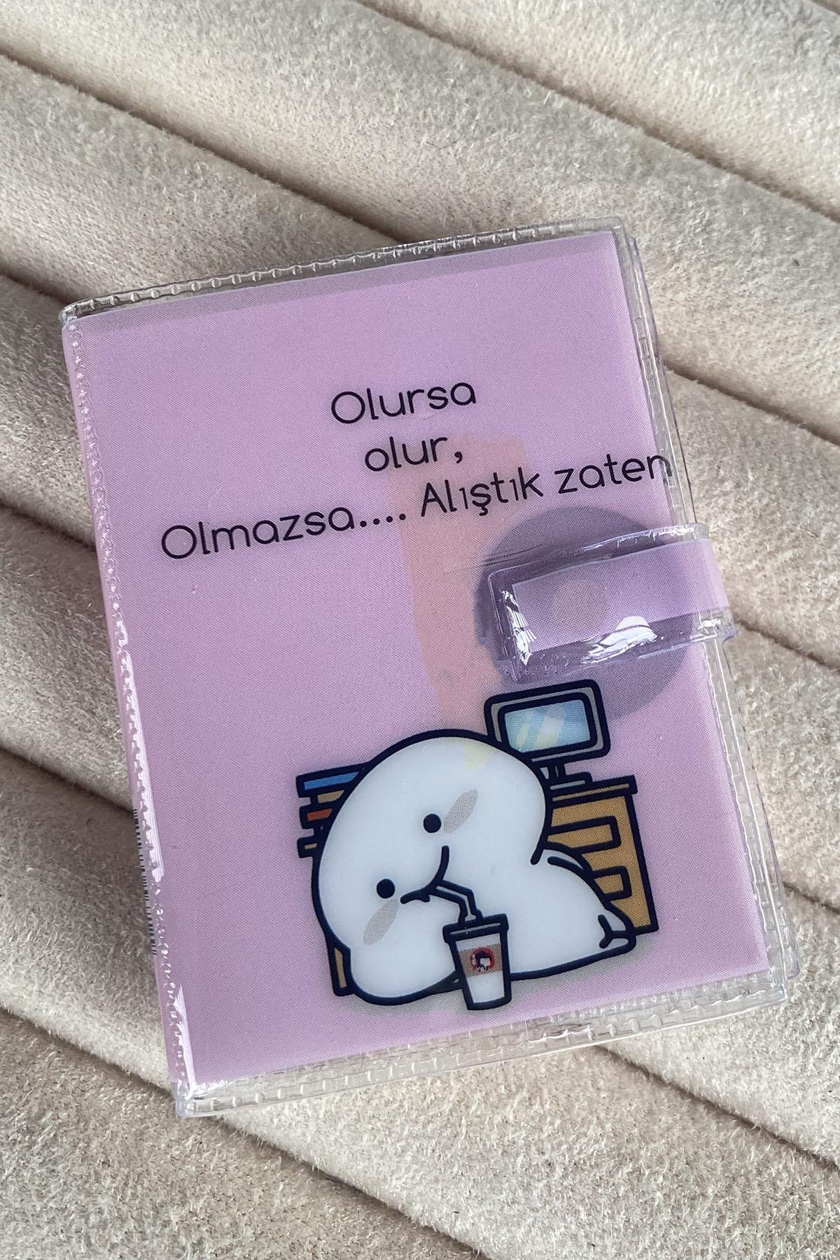 Pembe Renk Olursa Olur Olmazsa Alıştık Zaten Yazılı Mini Defter