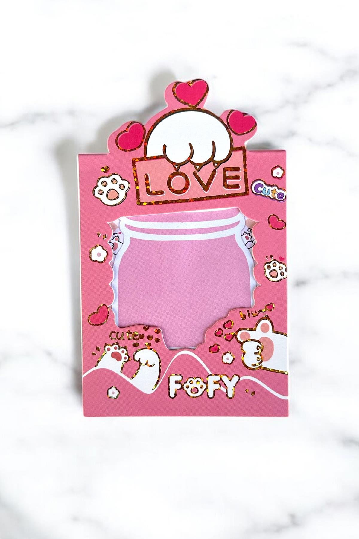 Pembe Renk Pati Figürlü Yapışkanlı Not Kağıdı