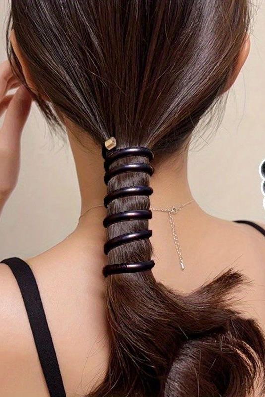 Siyah Renk 2´li Yaylı Spiral Toka