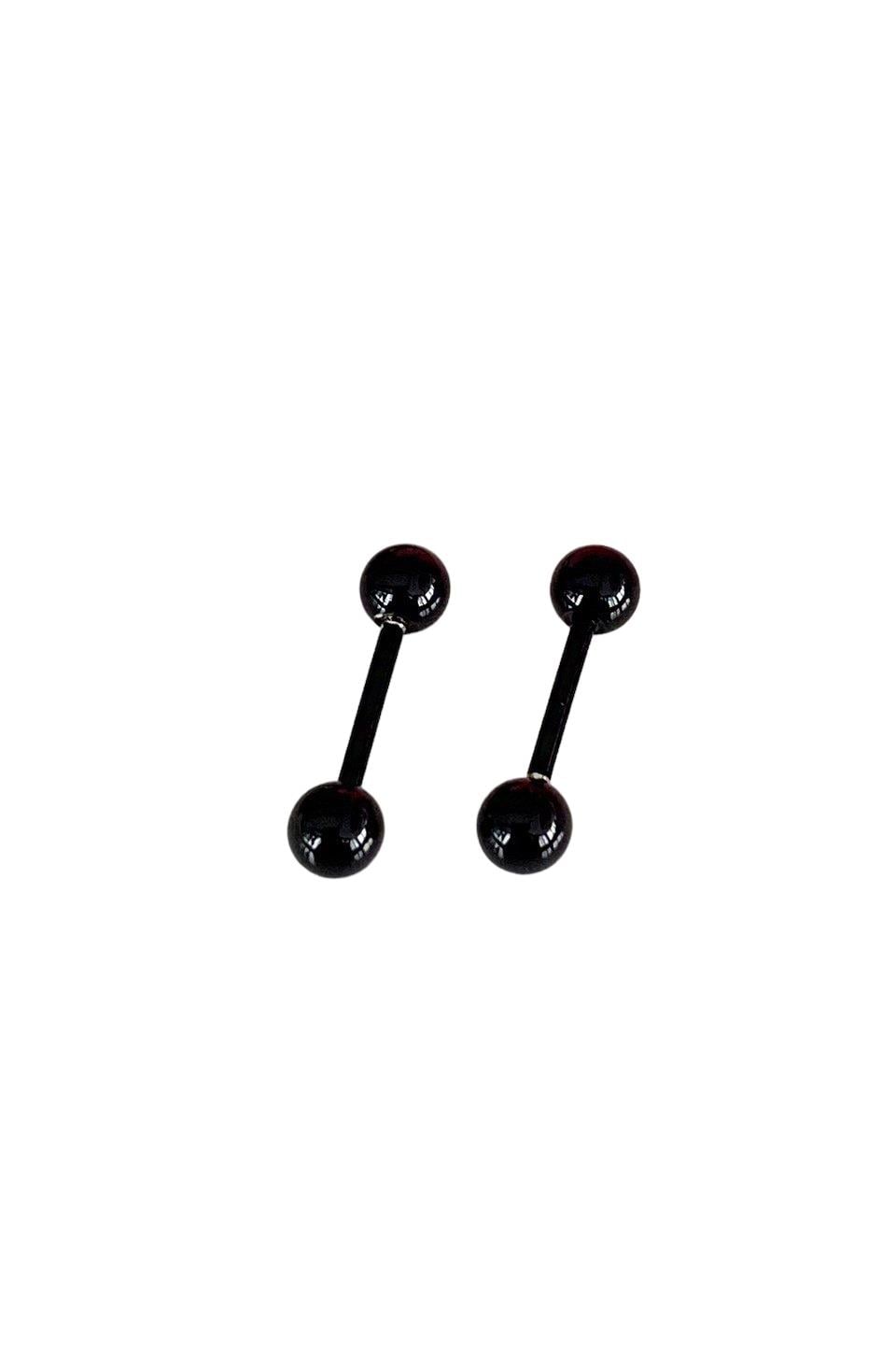 Black Color Straight Bar Piercing