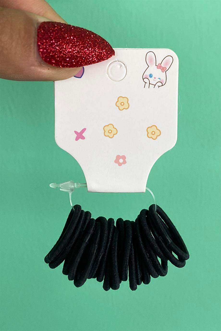 Siyah Renk Lastik Toka Set (Küçük Boy)