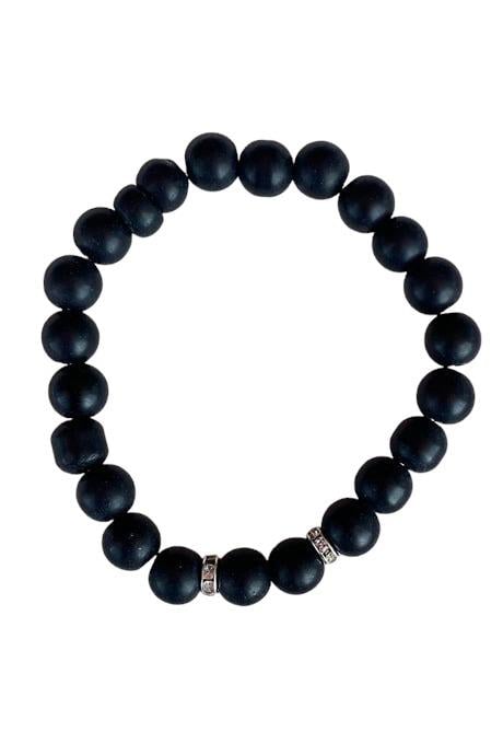 Siyah Renk Taş Detaylı Erkek Bileklik