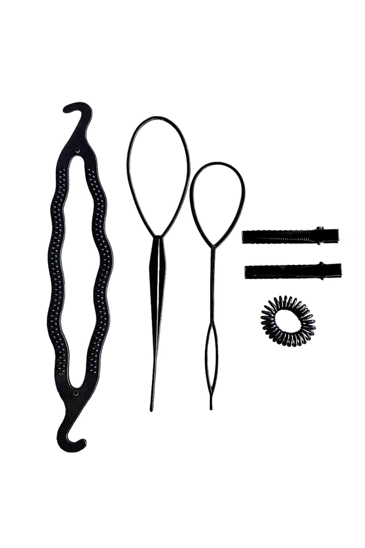 Black color bun apparatus set