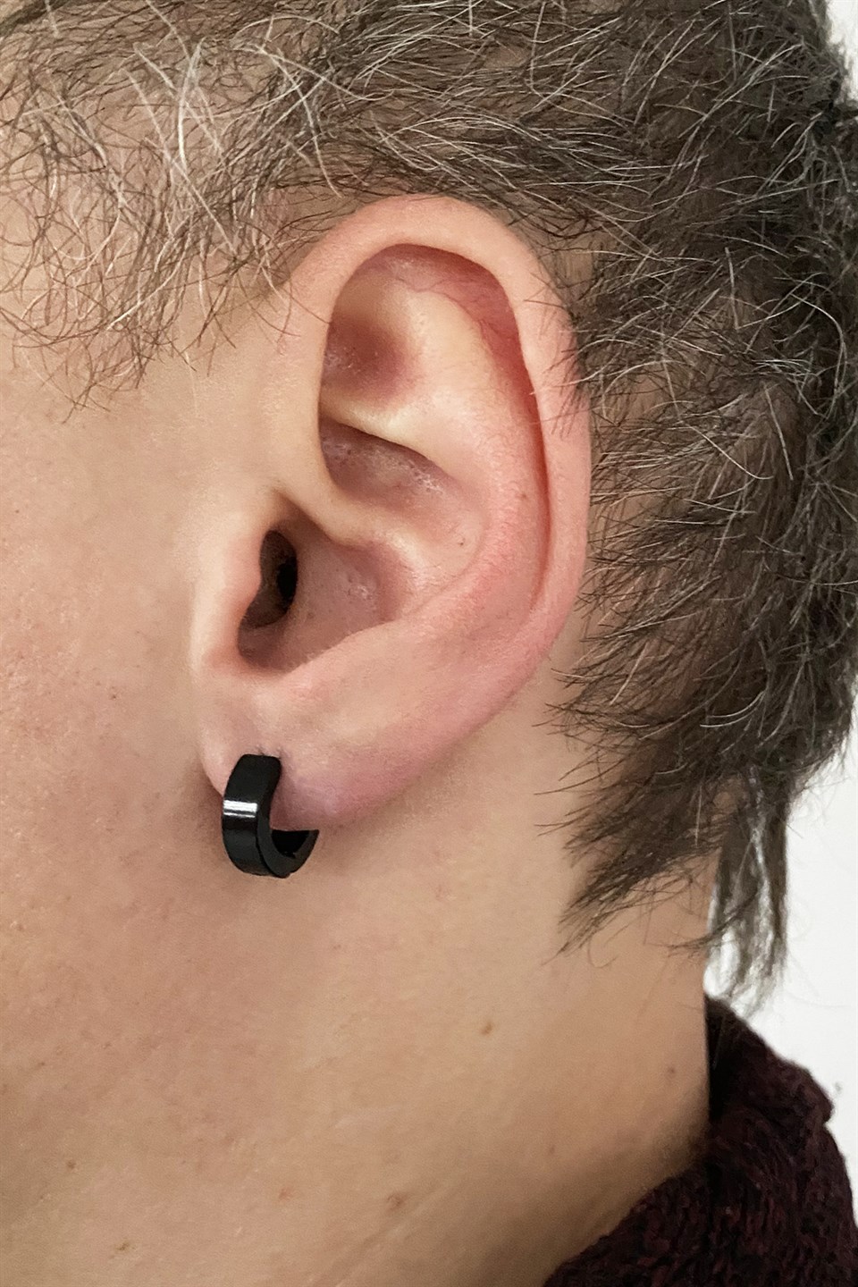 Buy Mens Earrings Black Hoop 16mm / 18mm Stainless Steel Hoop Earrings  Hoops for Men Huggie Earrings, Mens Earring Hoops Simple Jewelry Online in  India - Etsy