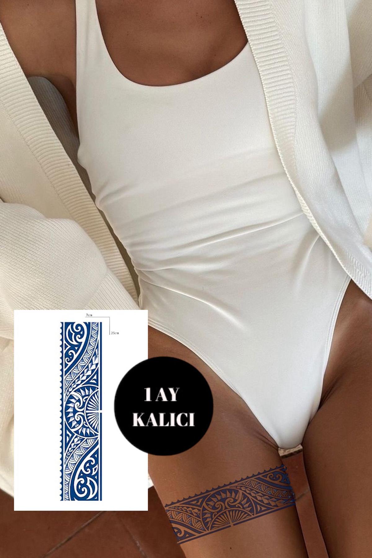 Tribal Figürlü 12 Saat Sonra Kararan Geçici Dövme Tattoo
