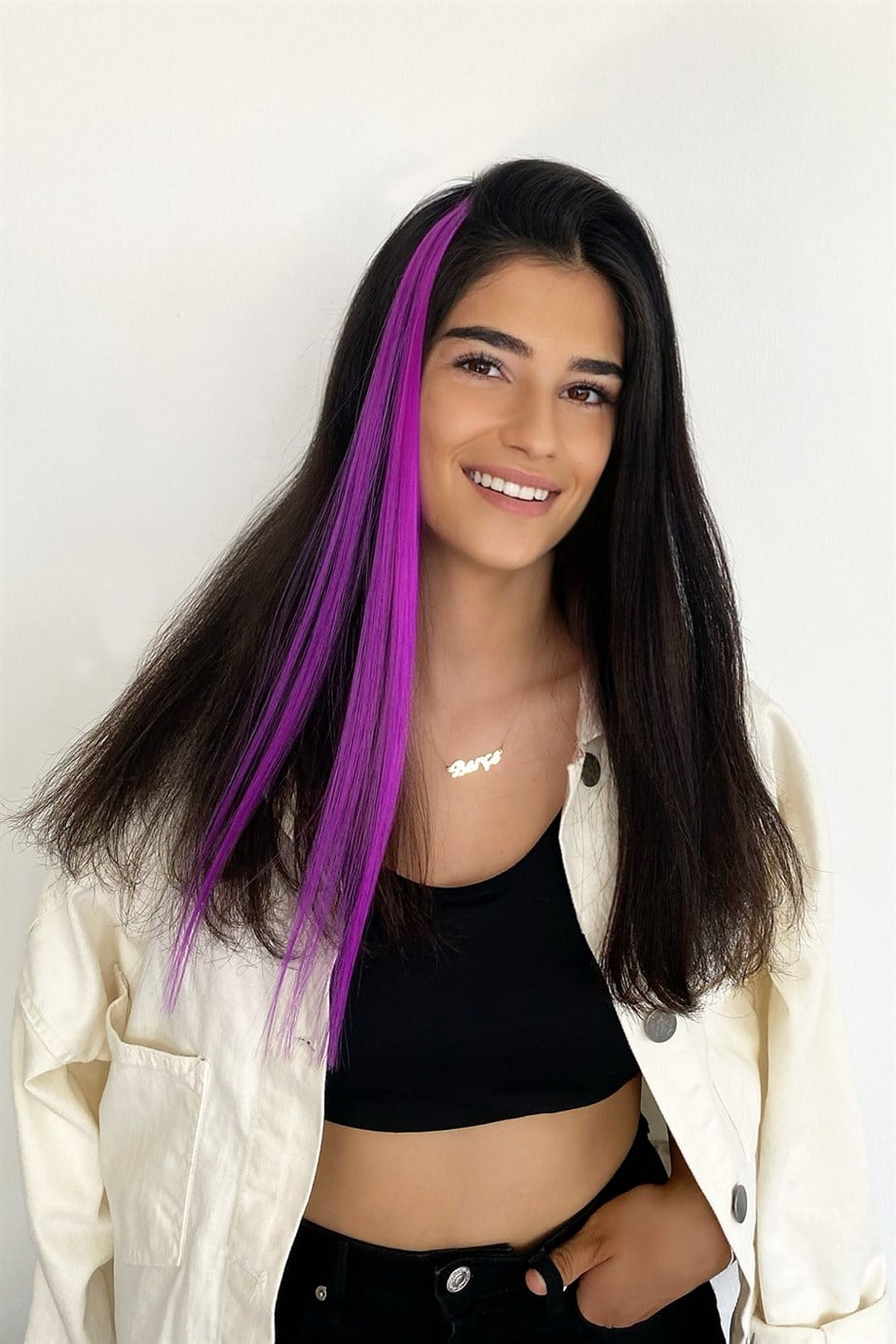 Yan Çıt Çıt Postiş / Ombre iki Renkli / 50 Cm
