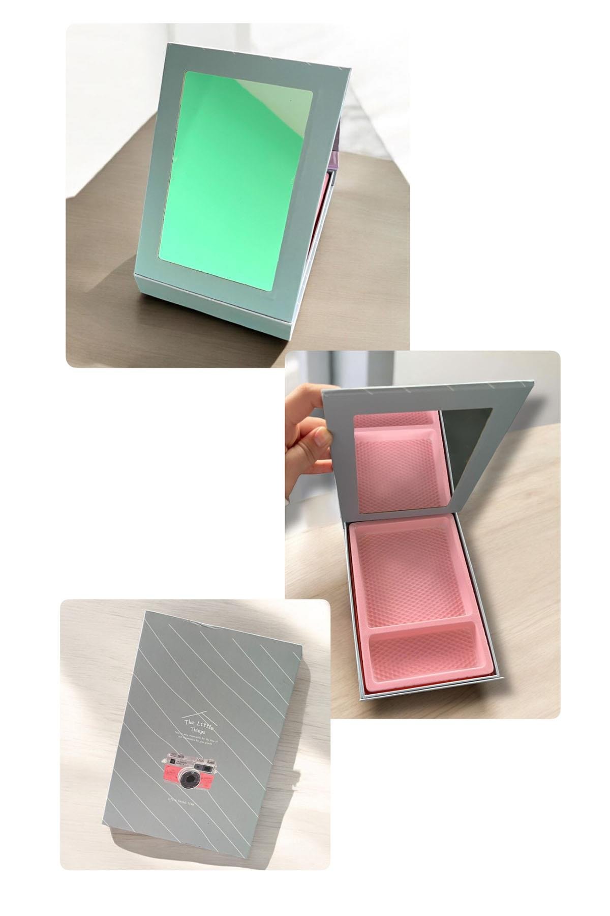 Yeşil Renk Ayna Detaylı Takı Organizeri