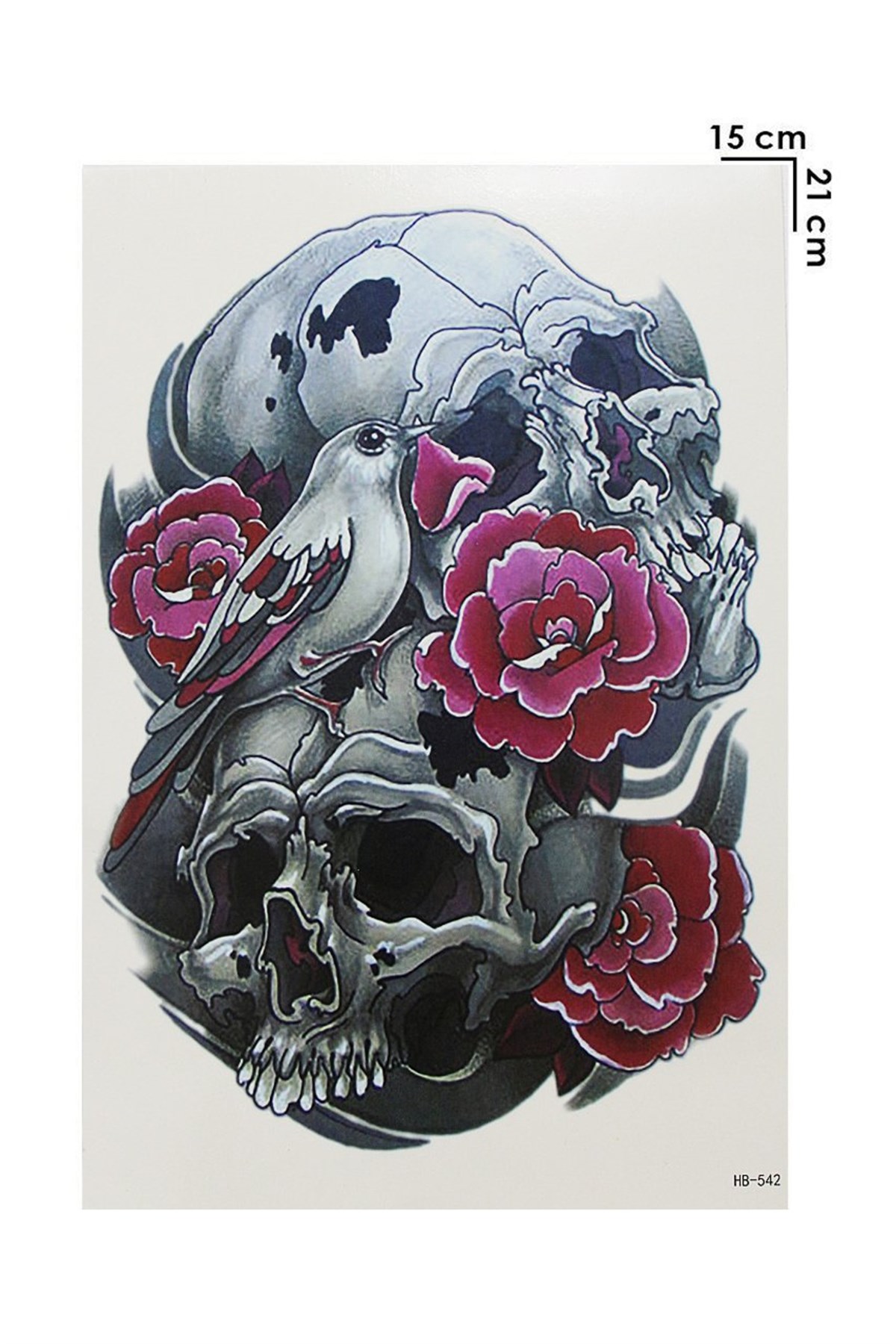 Gecici Kurukafa Cicek Ve Kus Dovme Tattoo