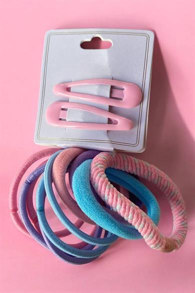 カラフル　STYLE　tie　YUKKIY　セット karisik-renk-lastik-toka-ve-