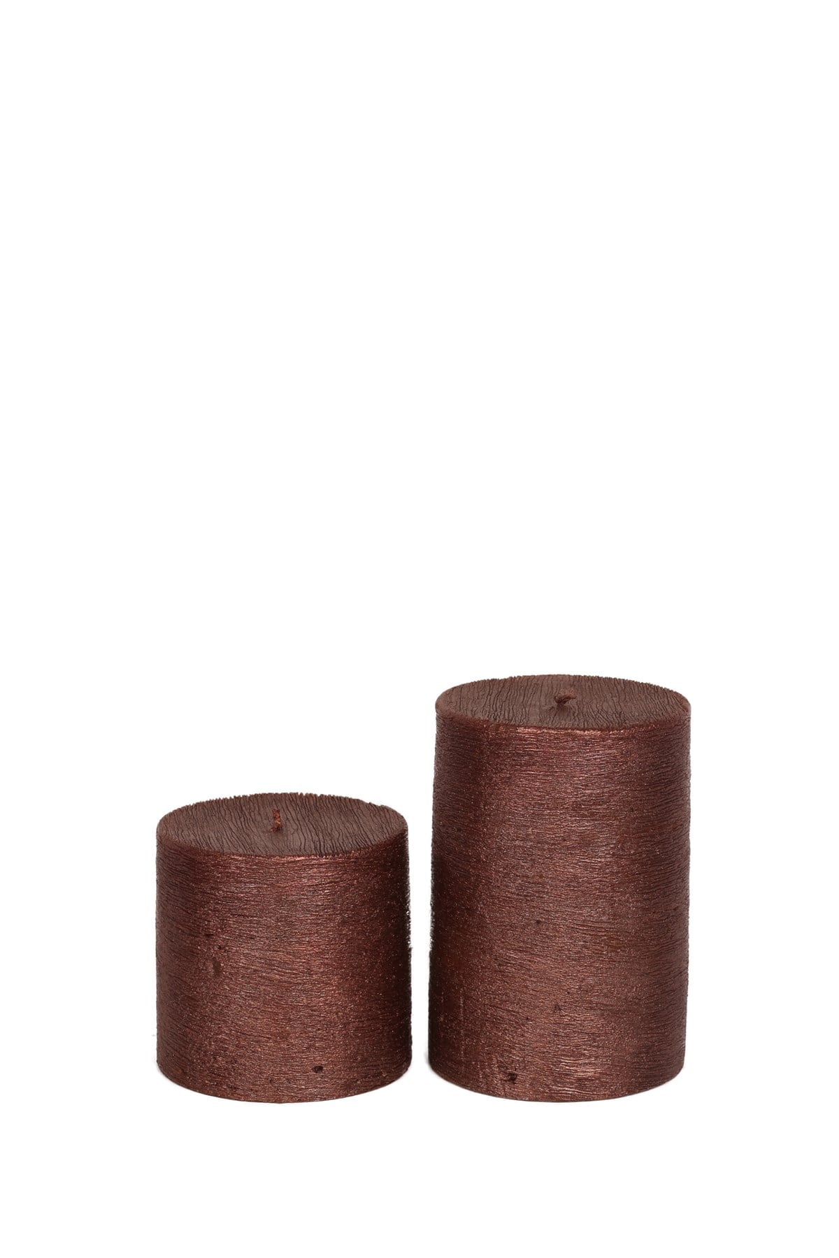 10 CM SİLİNDİR BAKIR VARAK RENGİ MUMLAR