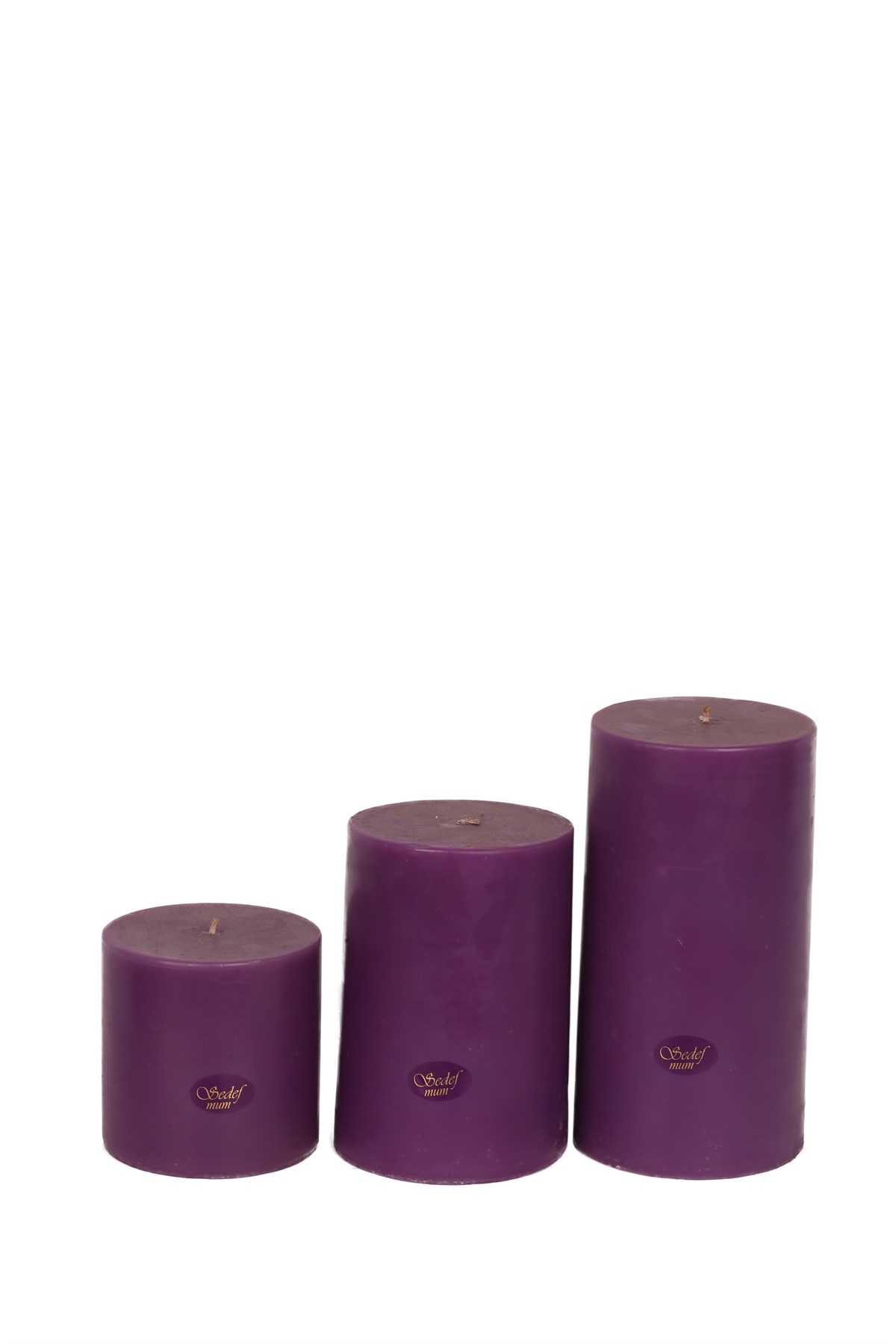 10 CM SİLİNDİR MOR RENK MUMLAR