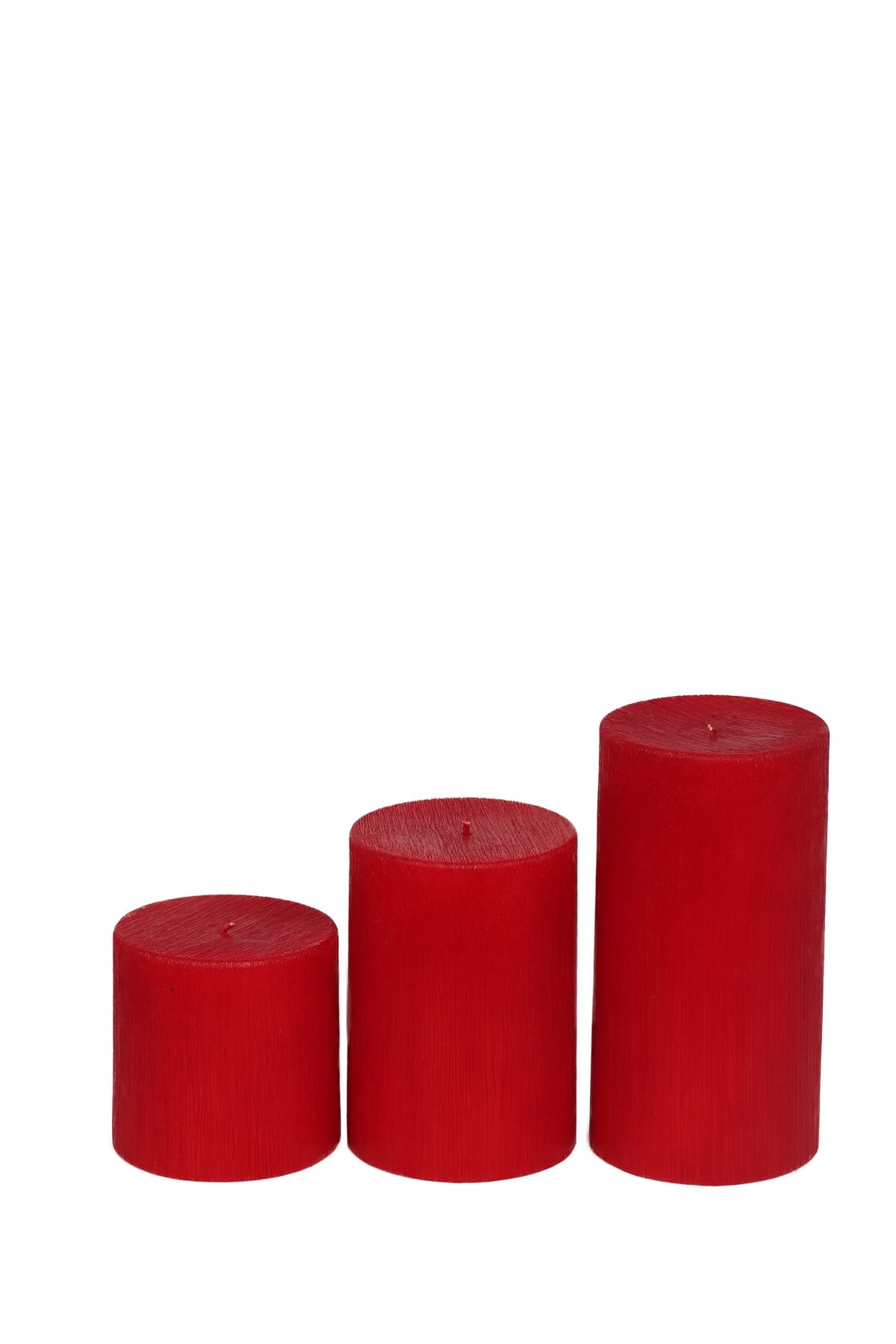 10 CM SİLİNDİR SEDEFLİ KIRMIZI RENK MUMLAR