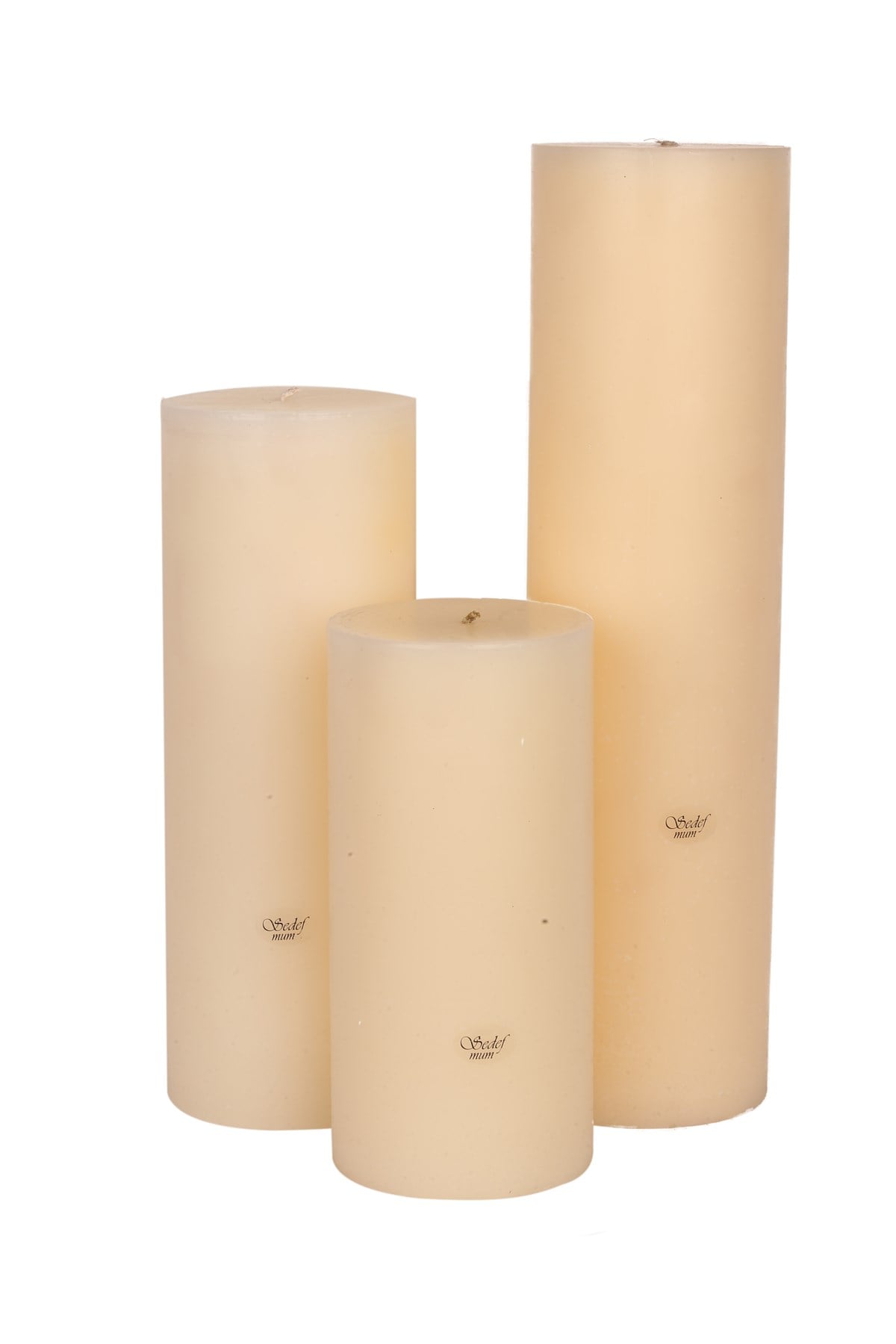 12 CM SİLİNDİR KEMİK RENGİ MUM