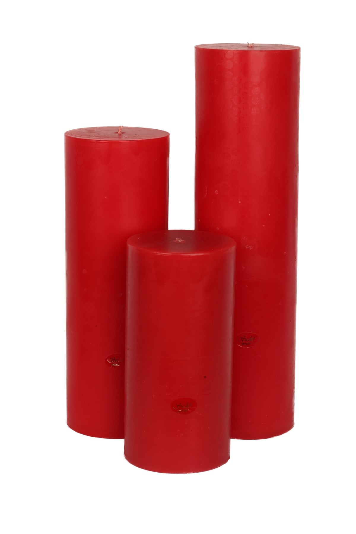 12 CM SİLİNDİR KIRMIZI RENK MUM