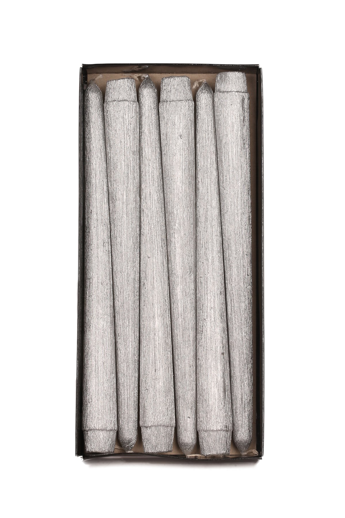 25 ŞAMDAN MUMU- GÜMÜŞ RENGİ- PAKET