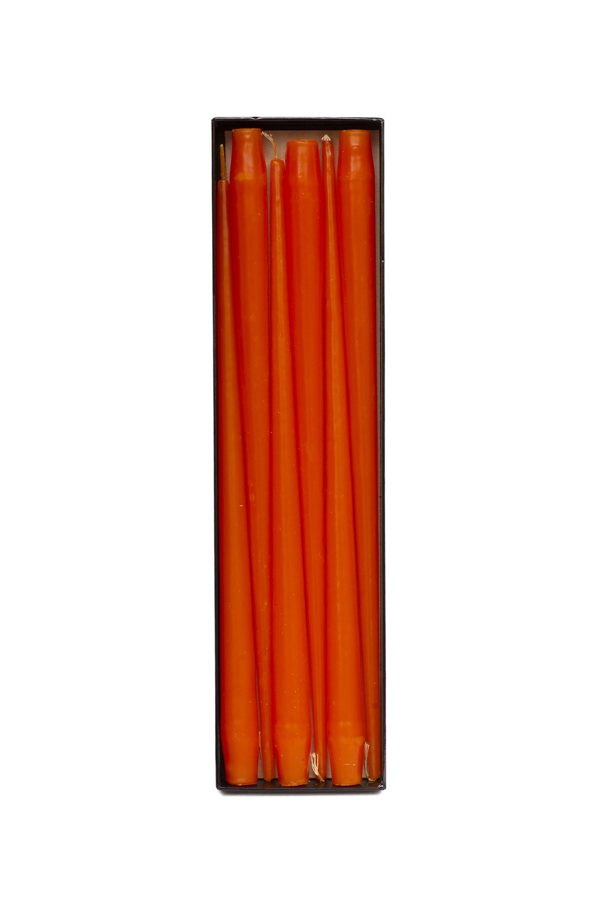 43 CM ŞAMDAN MUMU - PARLAK TURUNCU RENK - 6'LI PAKET