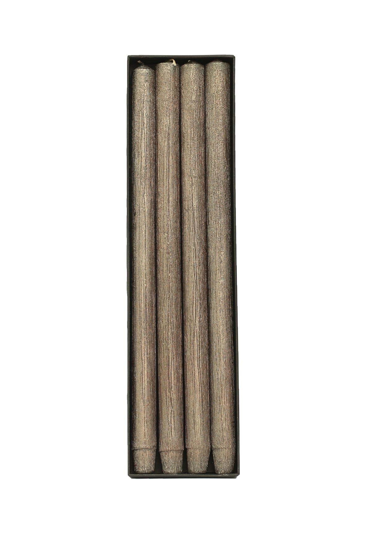 45 CM DÜZ ŞAMDAN MUMU - ESKİTME GÜMÜŞ RENGİ - PAKET