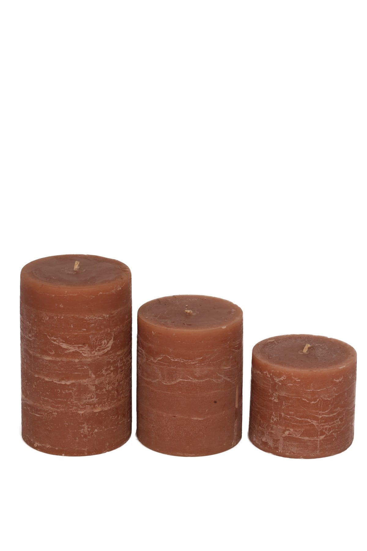 9 CM SİLİNDİR AÇIK KAHVERENGİ MUM