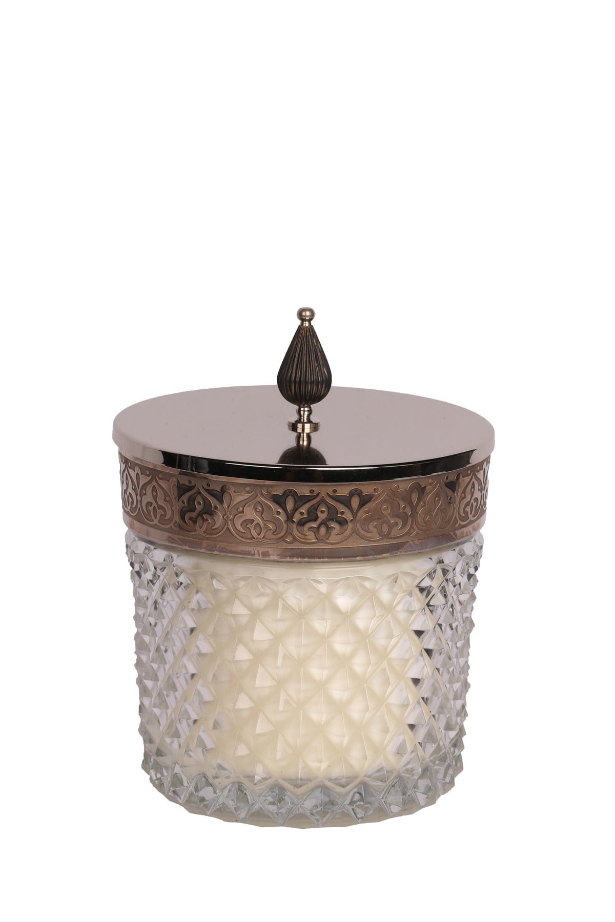 AROMATİC AMBER KOKUSU - GÜMÜŞ RENGİ KESME CAM