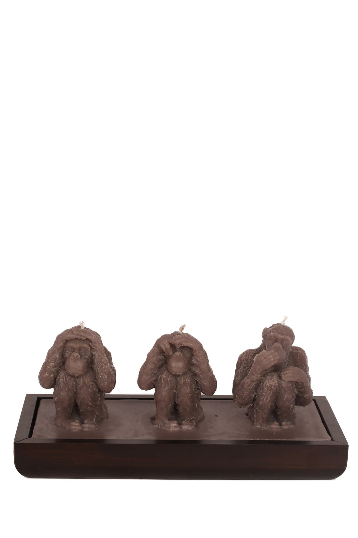 ÜÇ MAYMUN MUM- GRİ RENK