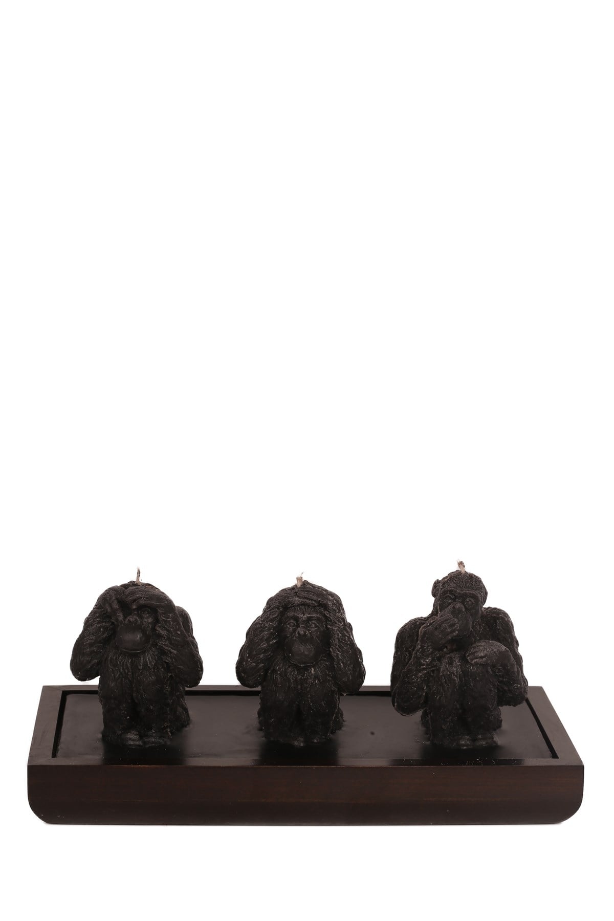 ÜÇ MAYMUN MUM- SİYAH RENK