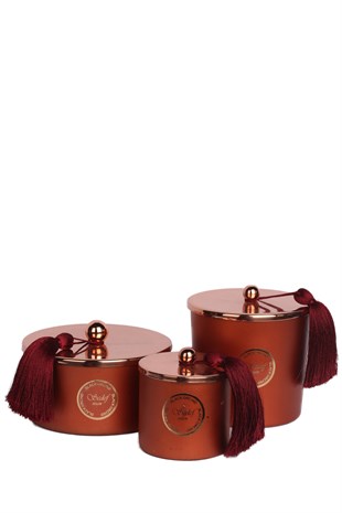 BLACK ORCHİD KOKUSU -3 BOY  BUZLU BAKIR RENGİ CAM