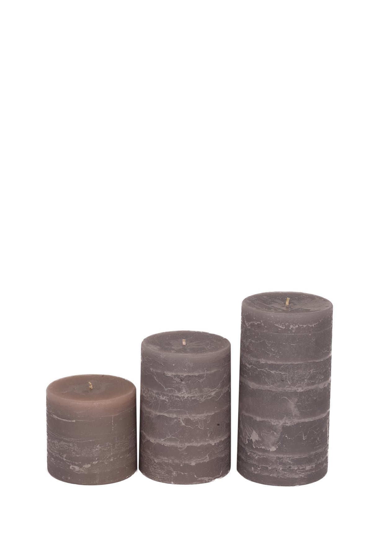 10 CM SİLİNDİR AÇIK GRİ RENK MUMLAR