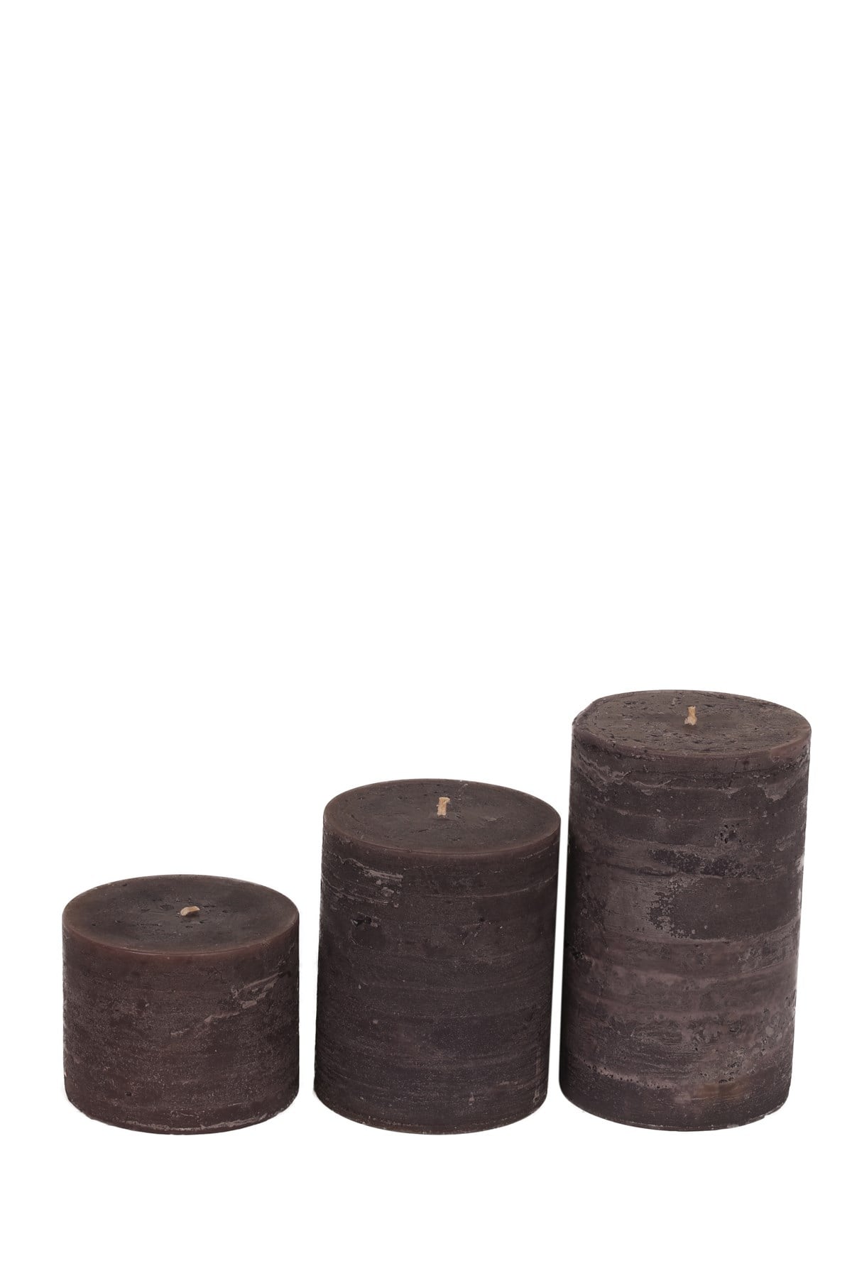 12 CM SİLİNDİR ANTRASİT RENGİ MUM