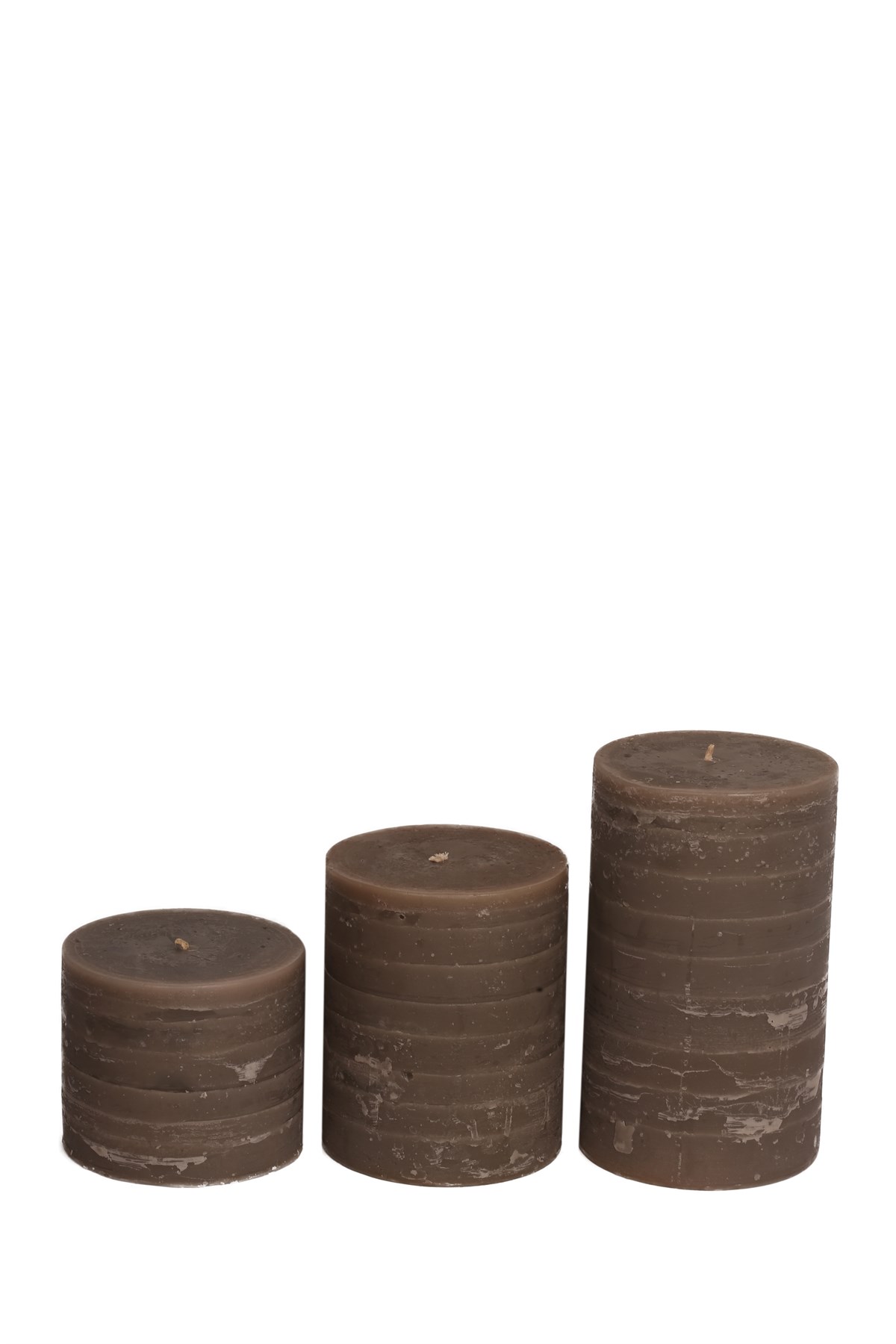 12 CM SİLİNDİR KOYU VİZON RENGİ MUM