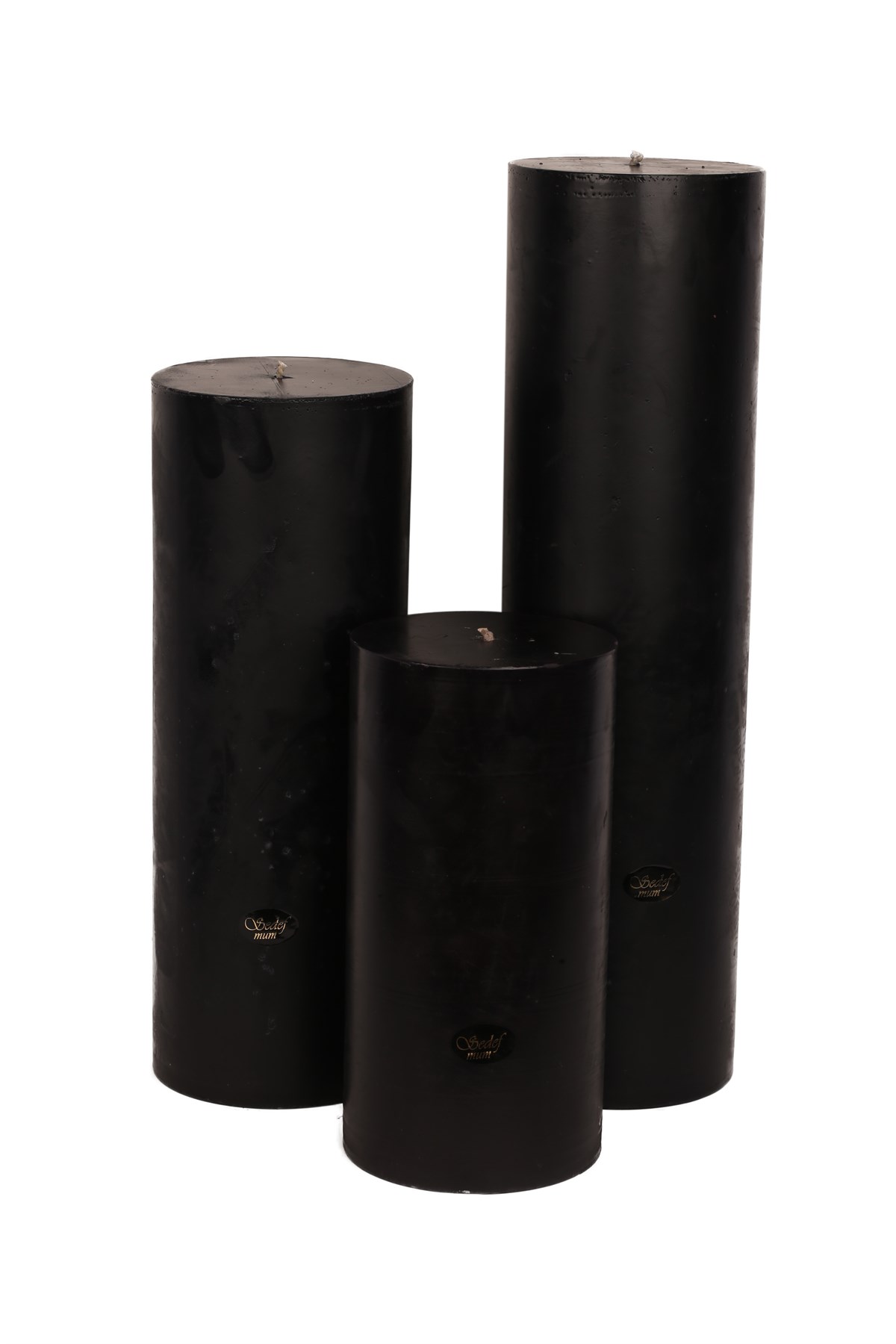 12 CM SİLİNDİR SİYAH RENK MUM