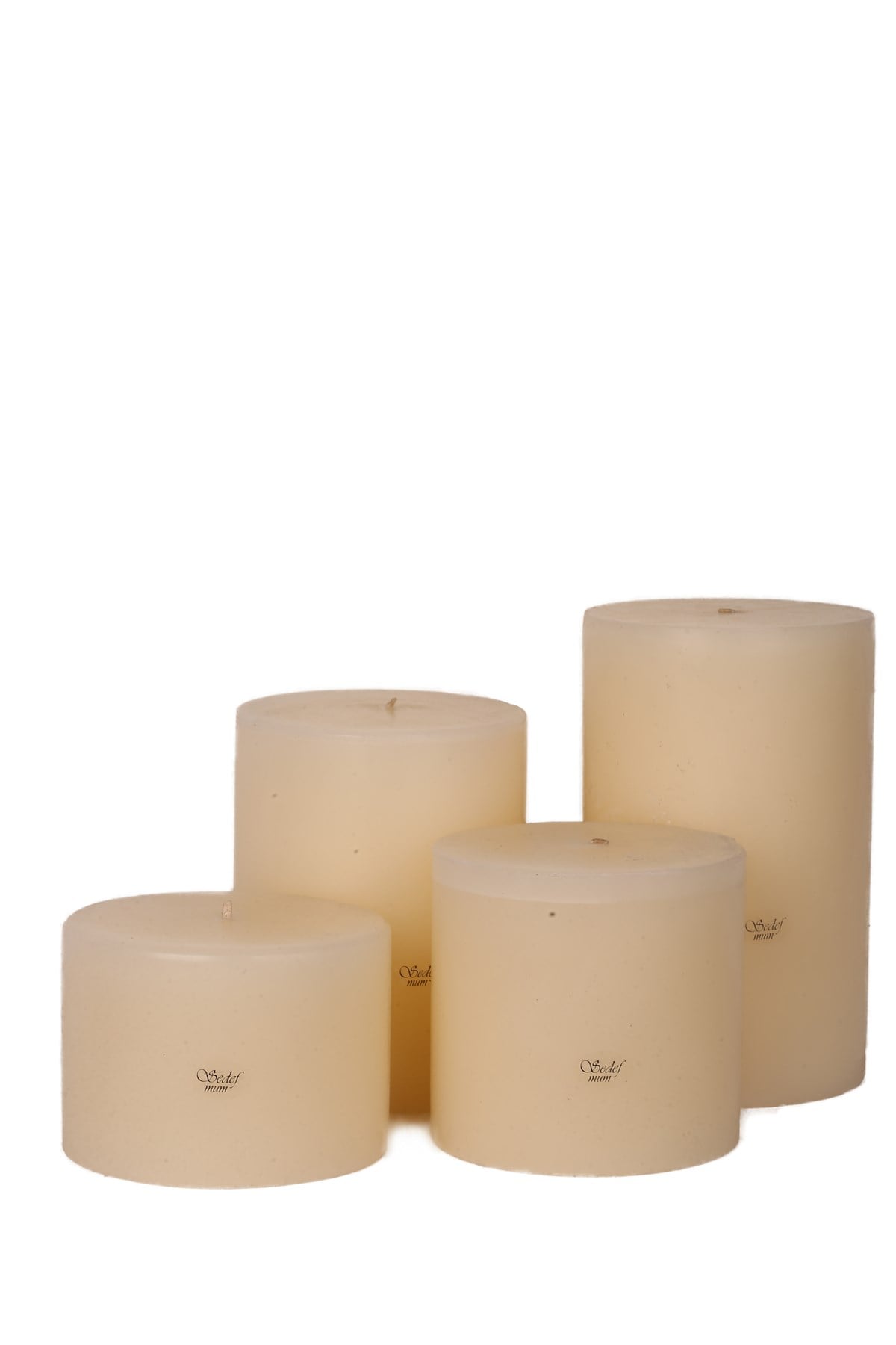 15 CM SİLİNDİR KEMİK RENGİ MUMLAR