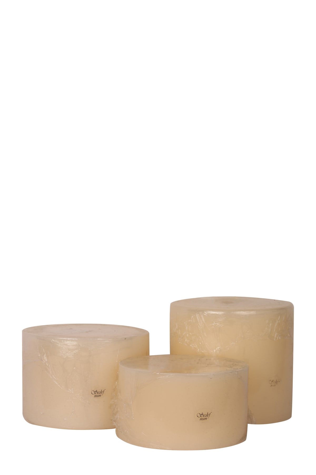 20 CM SİLİNDİR KEMİK RENGİ MUMLAR