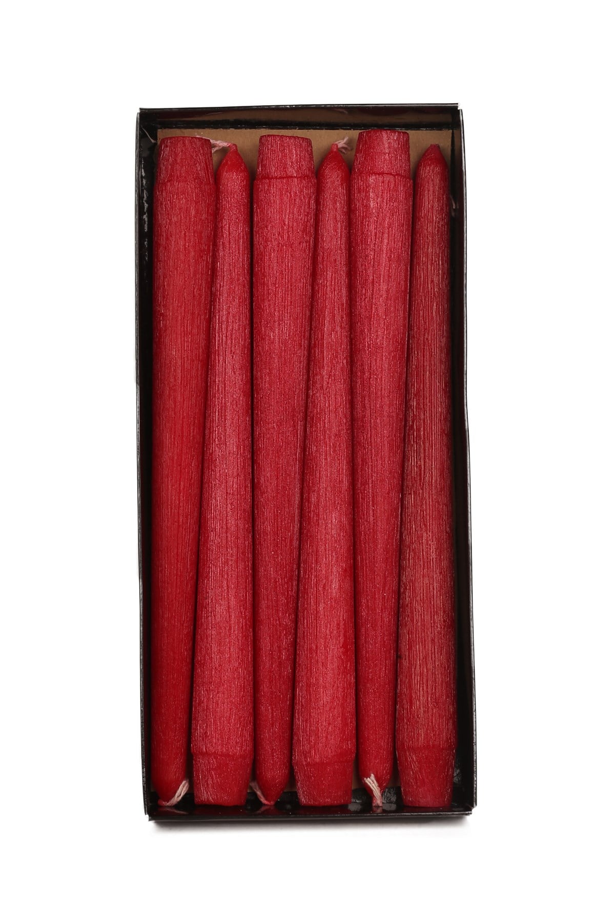 25 CM ŞAMDAN MUMU- SEDEFLİ KIRMIZI- PAKET