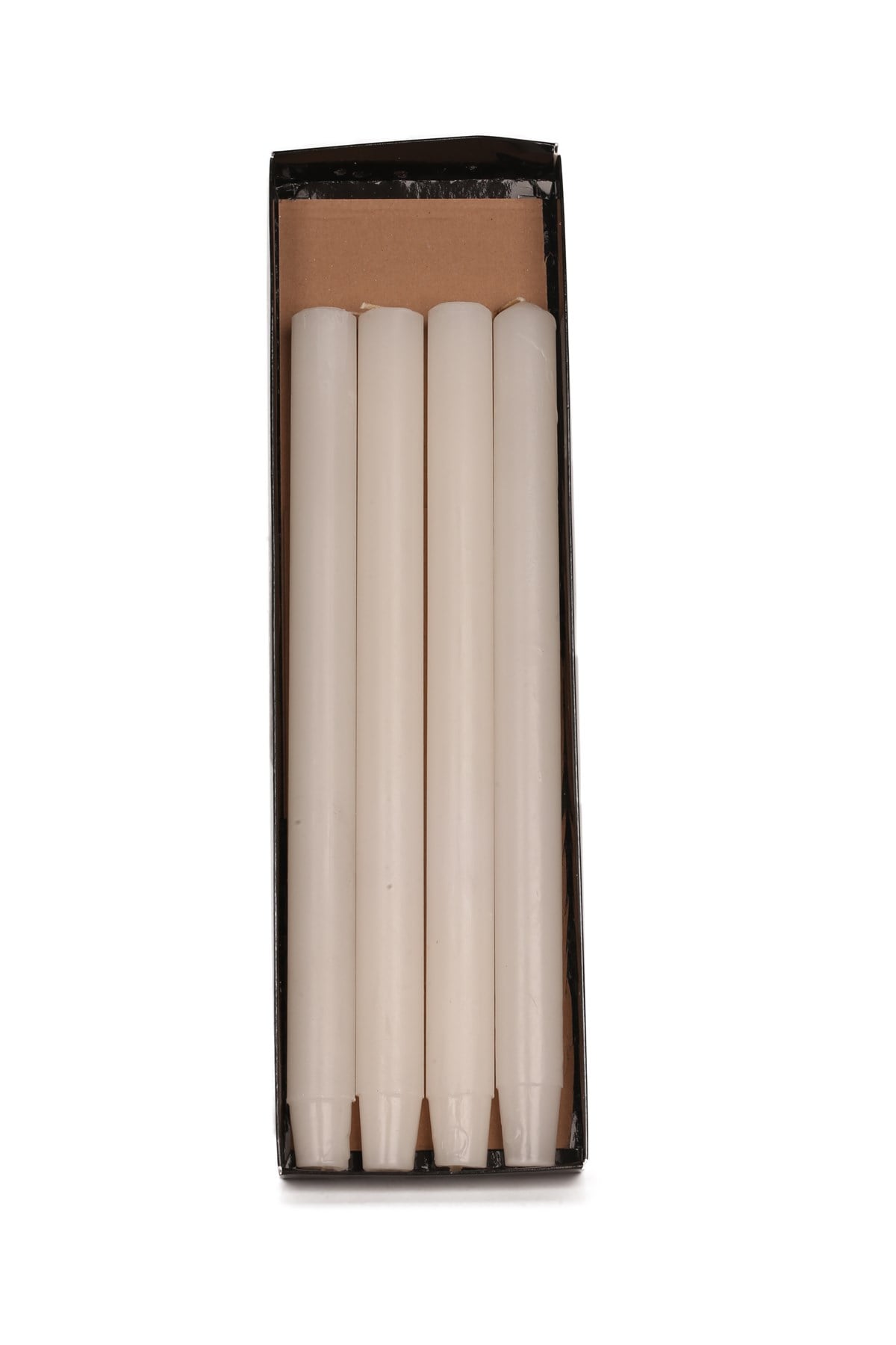 35 CM DÜZ ŞAMDAN MUMU- BEYAZ RENK- PAKET