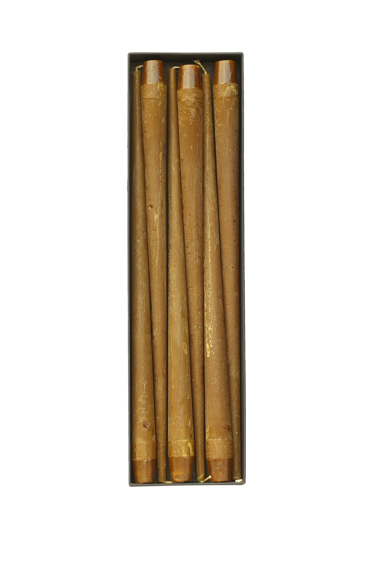 43 CM ŞAMDAN MUMU - BUZLU HARDAL RENGİ - 6'LI PAKET