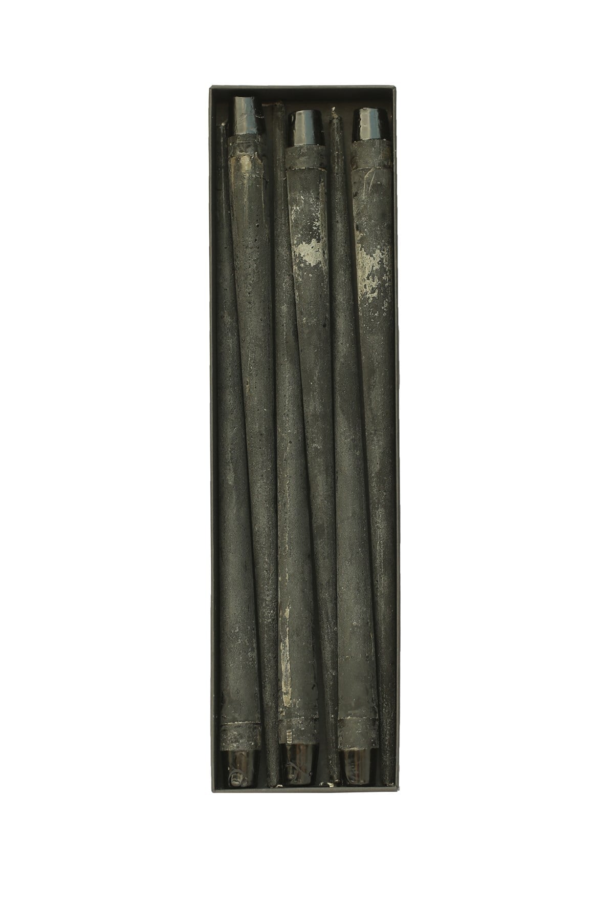 43 CM ŞAMDAN MUMU - BUZLU SİYAH RENK - 6'LI PAKET