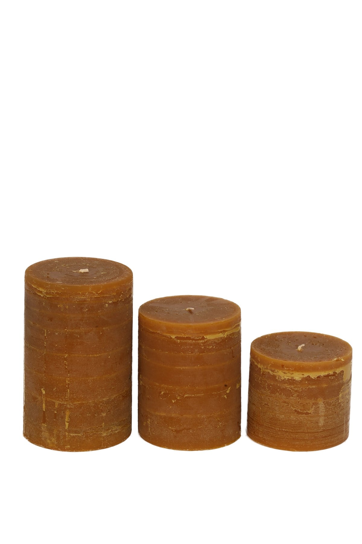 9 CM SİLİNDİR HARDAL RENGİ MUM