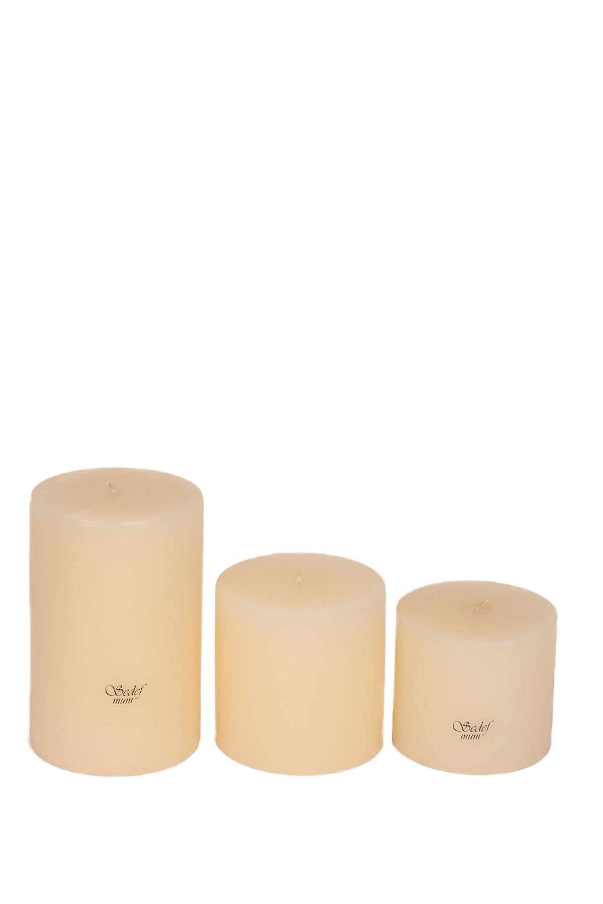 9 CM SİLİNDİR KEMİK RENK MUM