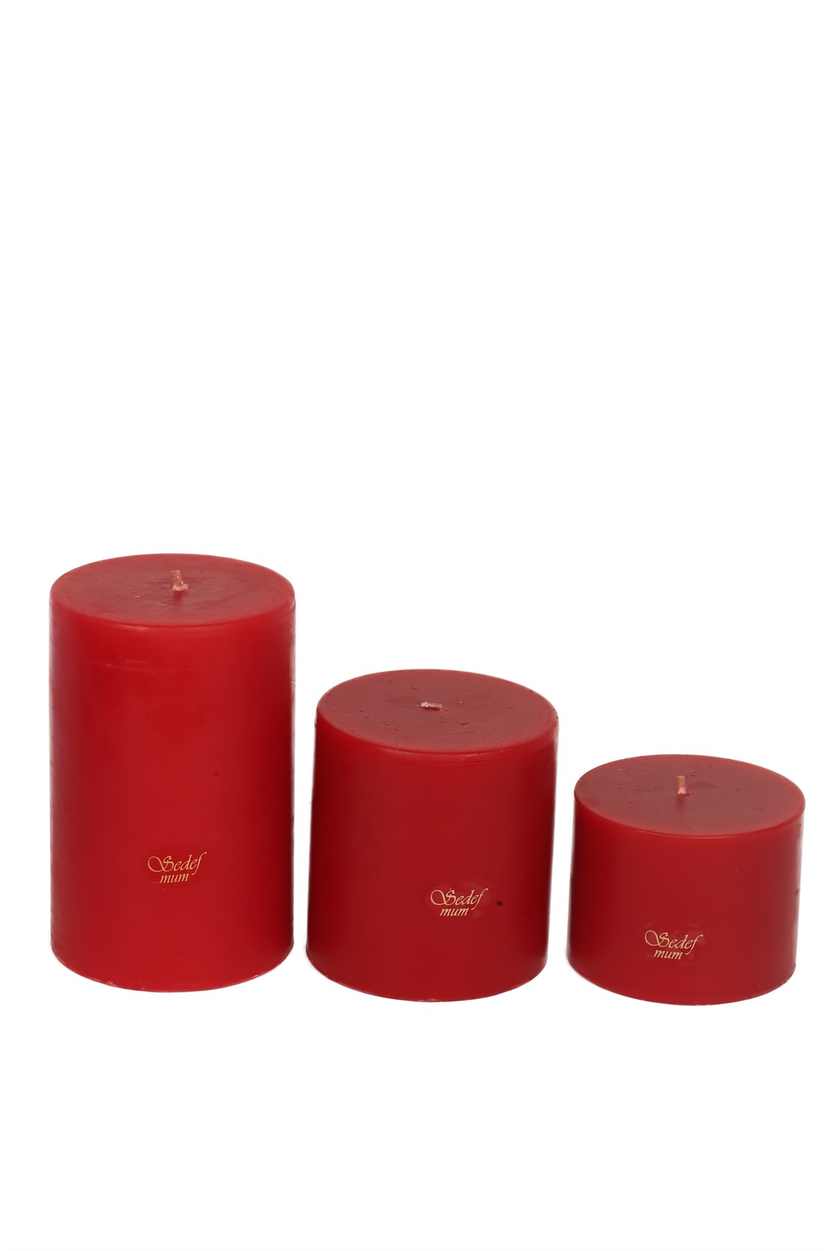 9 CM SİLİNDİR KIRMIZI RENK MUM