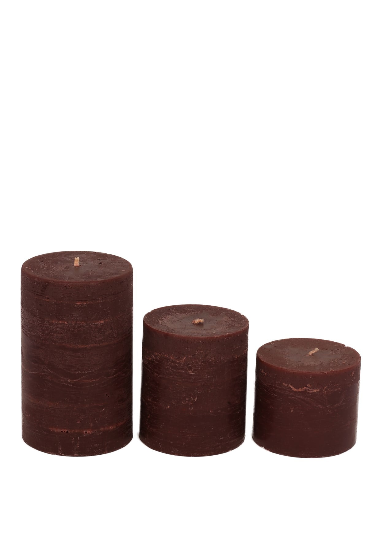 9 CM SİLİNDİR KOYU KAHVERENGİ MUM