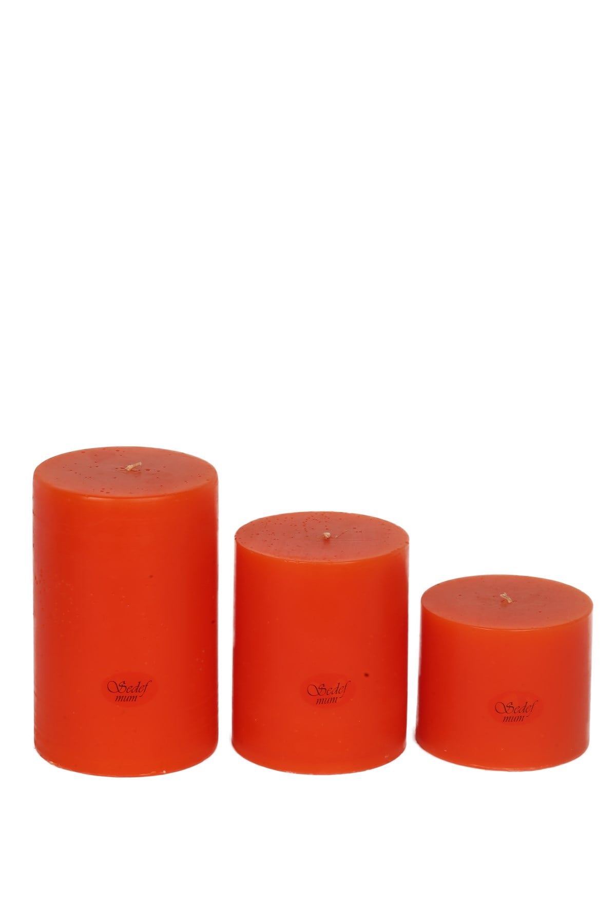 9 CM SİLİNDİR TURUNCU RENK MUM