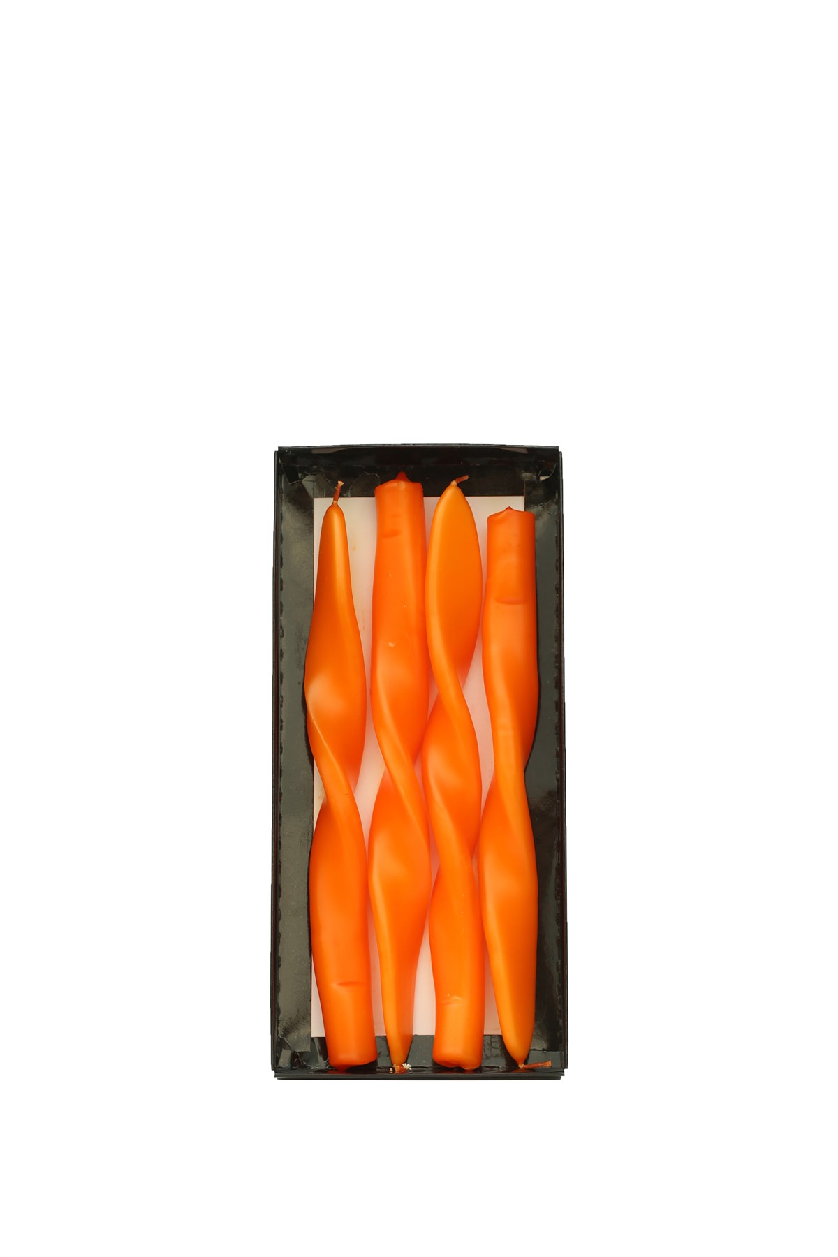 BURGULU ŞAMDAN MUMU - MAT TURUNCU RENK - PAKET