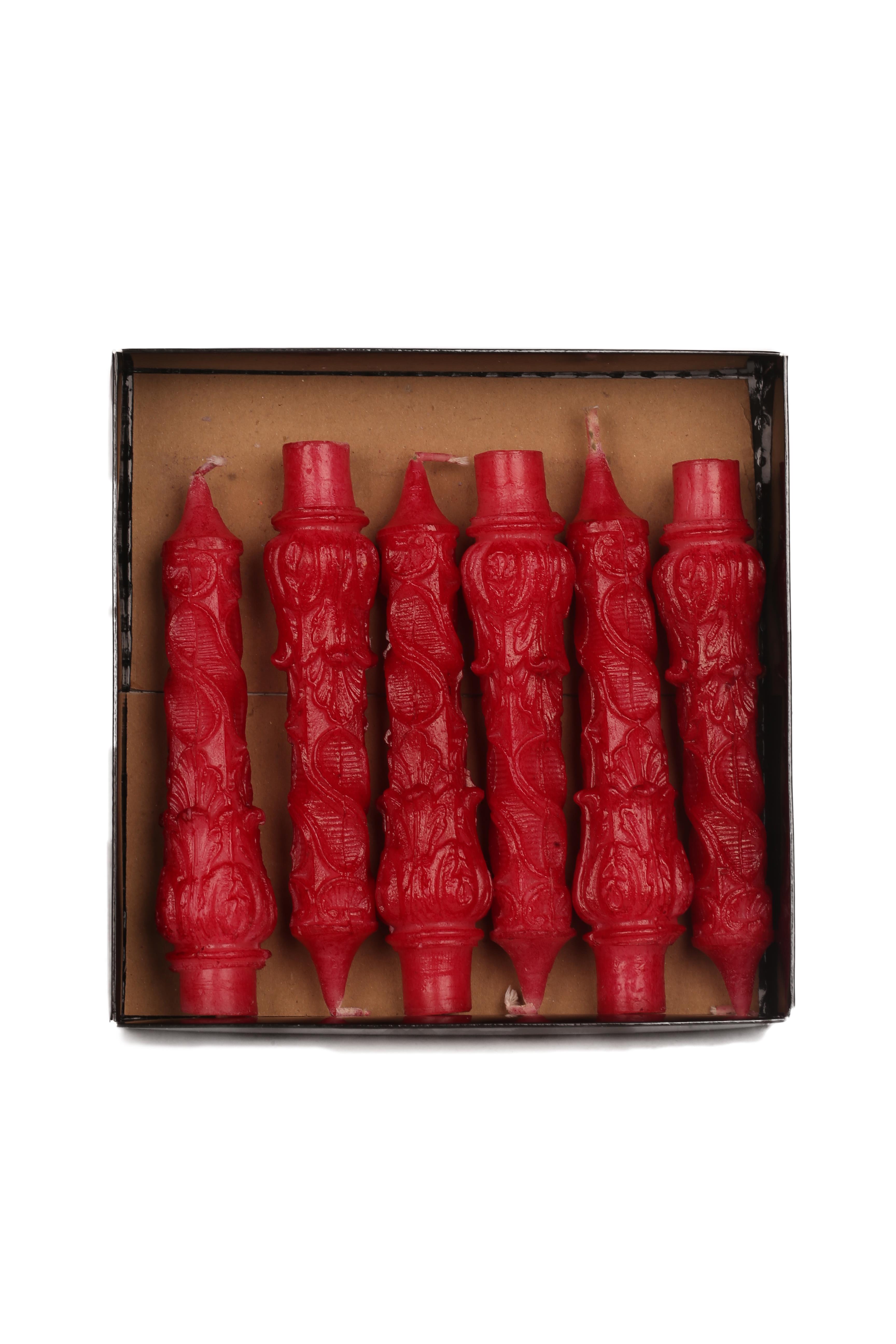 OSMANLI ŞAMDAN MUMU SEDEFLİ KIRMIZI - PAKET